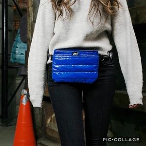 Think Royln Bum bag/Crossbody in Cobalt Patent